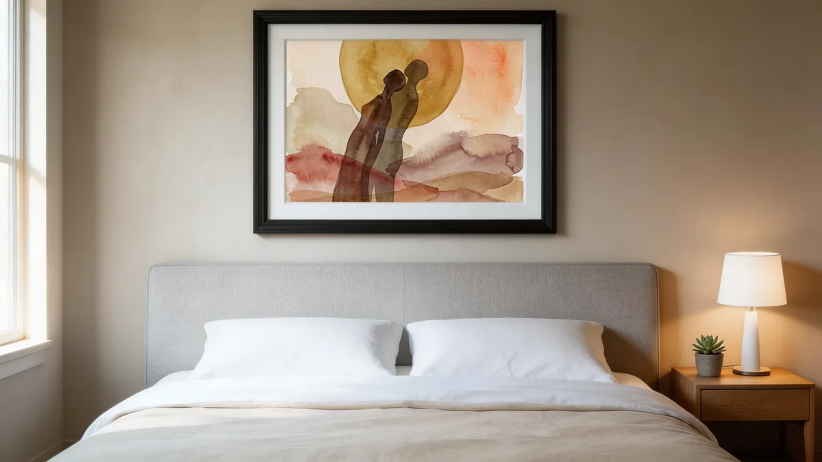Romantic Sunset Silhouette Wall Art - thumbnail 3